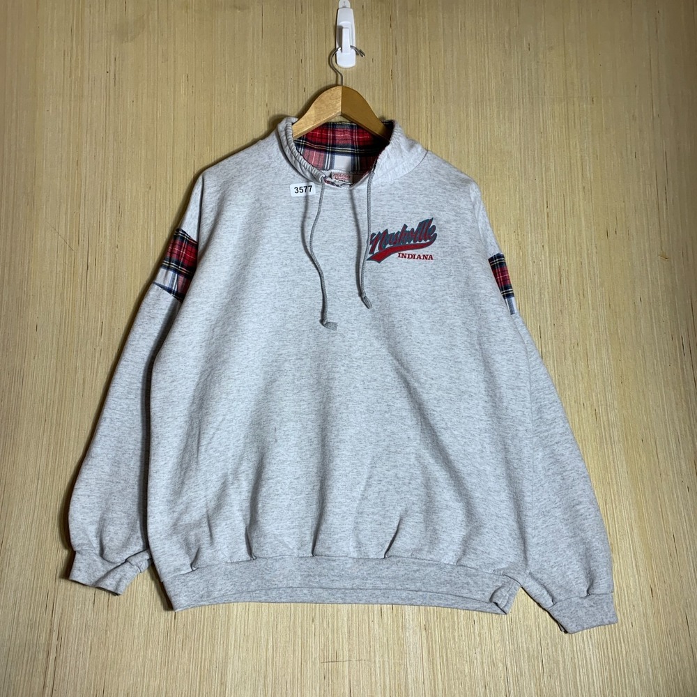 Vintage Nashville Indiana Sweater Large Grey Long Sleeve Men's Pullover 90's